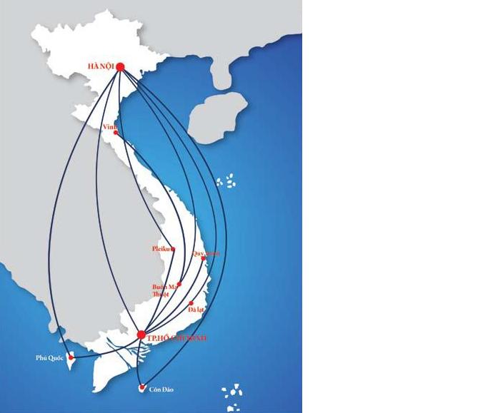 Các tuyến bay của Air Mekong